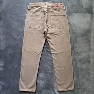 Vintage Levi’s 501 Straight Leg Fit Button Fly Denim/Jeans - Earth Tones Tan